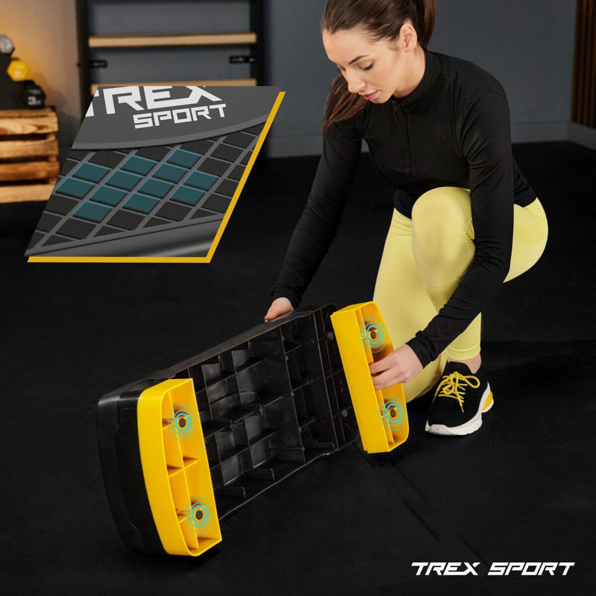Степ-платформа TREX SPORT TX-030AS жовтого кольору - Зображення 5