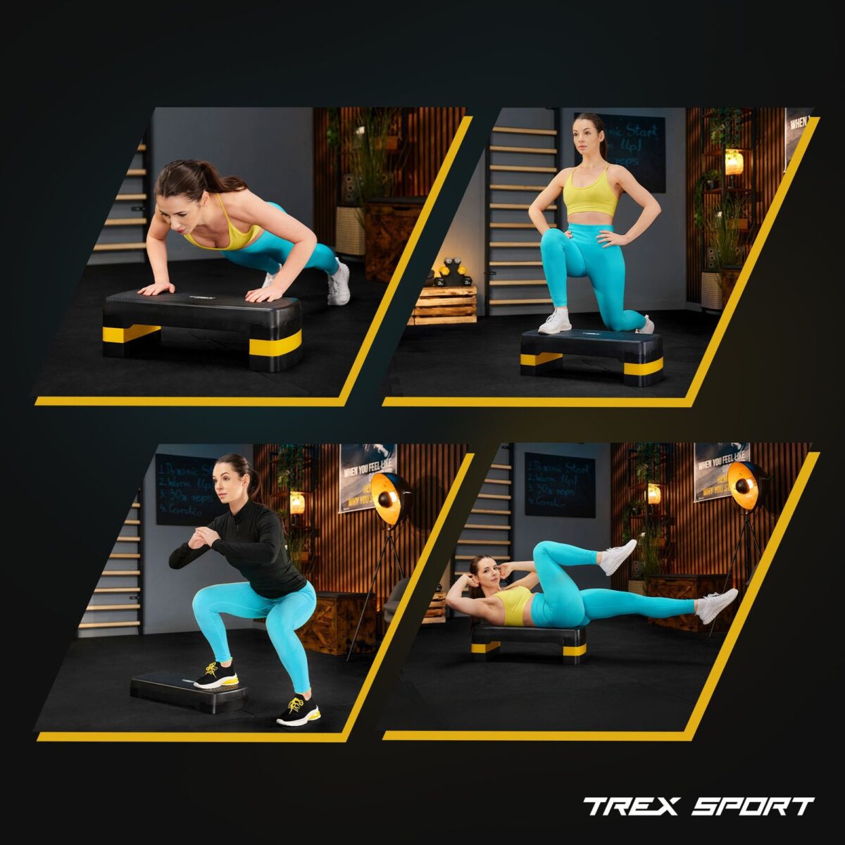 Степ-платформа TREX SPORT TX-030AS жовтого кольору - Зображення 2