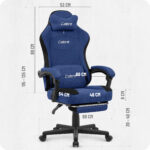 Ігрове крісло Cabro C510 Dark blue замша - Зображення 4