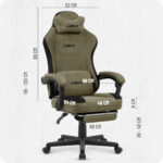 Геймерське крісло Cabro C510 Olive замша - Зображення 4