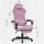 Геймерське крісло Cabro C510 Pink замша - Зображення 4