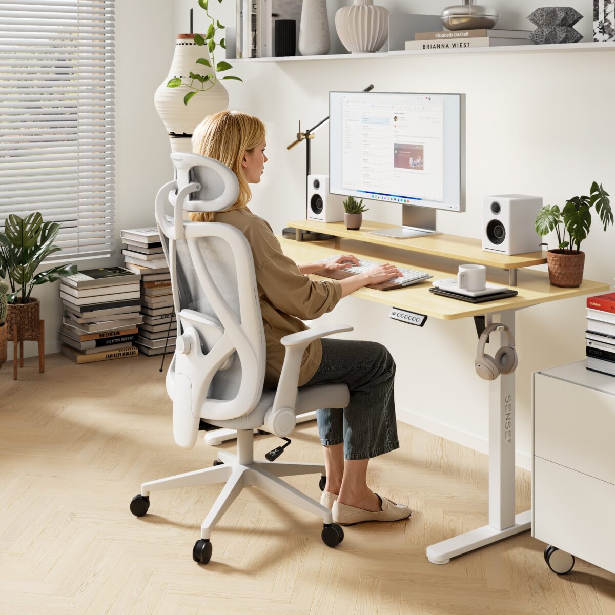 Офісне крісло SENSE7 Noxo White/Grey - Зображення 2