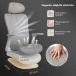 Офісне крісло SENSE7 Noxo White/Grey - Зображення 5