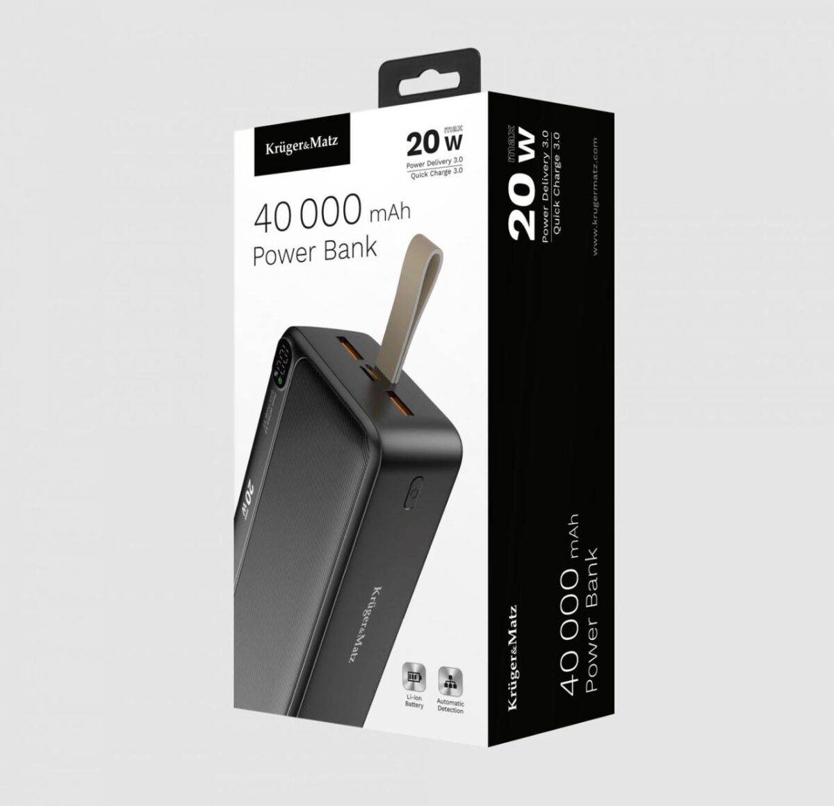 Повербанк Kruger&Matz Li-pol QC/PD 40К mAh 22.5 W Black KM0908 - Зображення 4