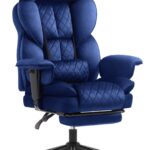 Офісне крісло Hell's Chair HC-1037 Dark blue оксамитове