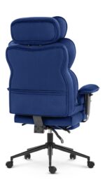 Офісне крісло Hell's Chair HC-1037 Dark blue оксамитове - Зображення 4