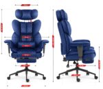 Офісне крісло Hell's Chair HC-1037 Dark blue оксамитове - Зображення 5