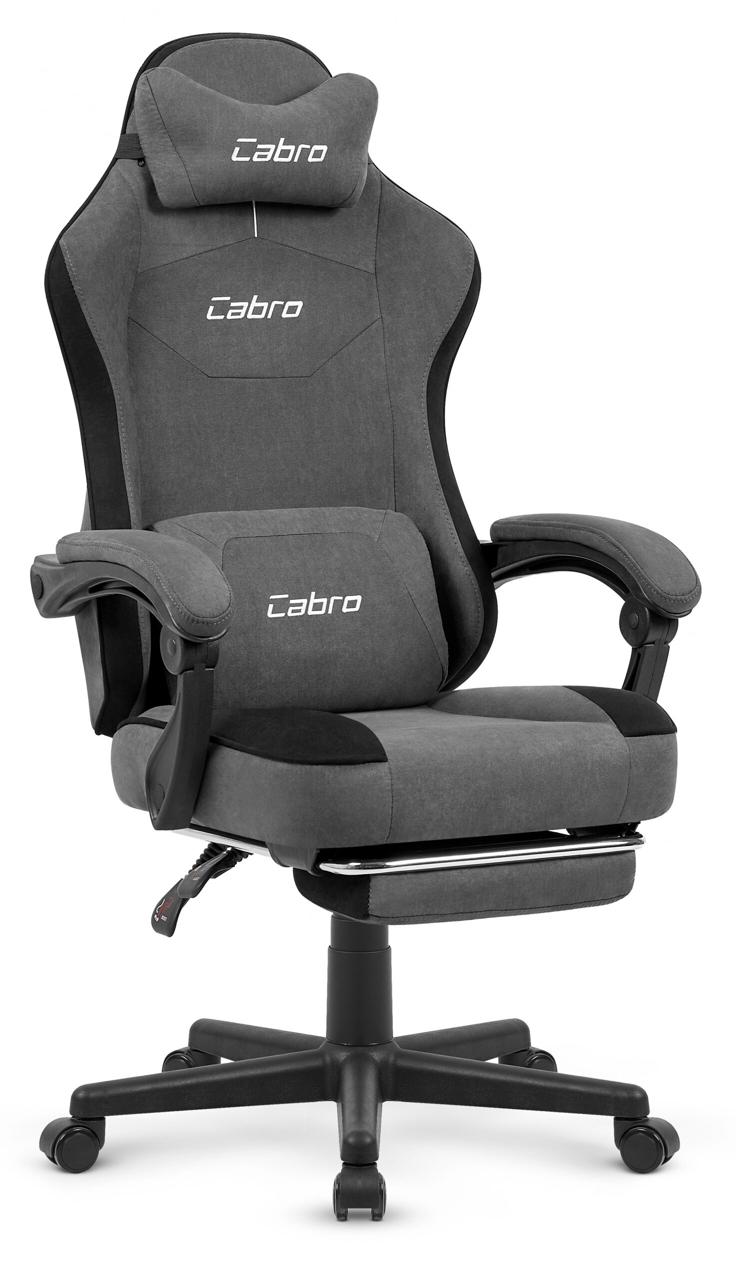Fotel-gamingowy-Cabro-C510-Ciemnoszary-Tkanina-Zamszowa Геймерське крісло Cabro C510 Dark grey замша - Зображення 1