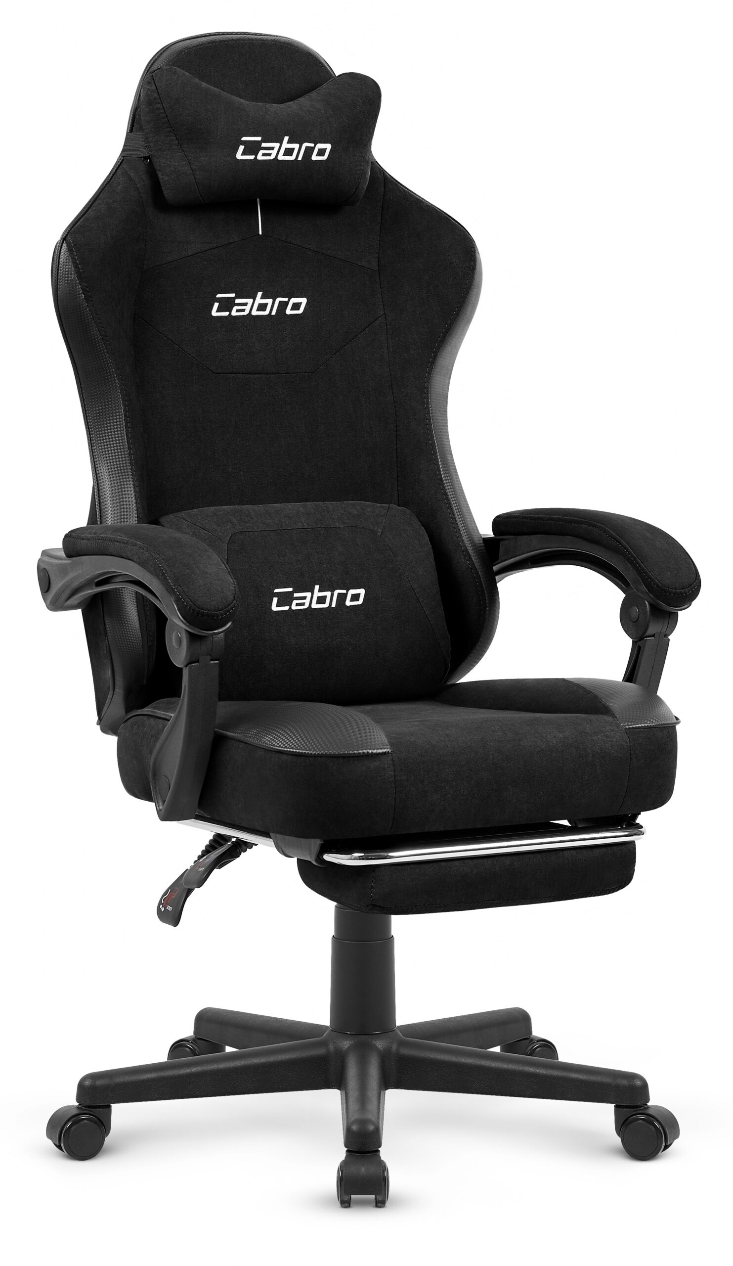 Fotel-gamingowy-Cabro-C510-Czarny-Tkanina-Zamszowa Геймерське крісло Cabro C510 Black замша - Зображення 1