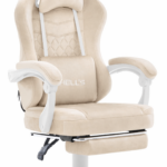 Геймерське крісло Hell's Chair HC-1015 Beige оксамит