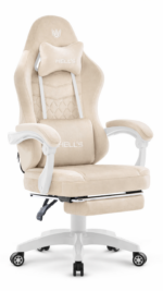 Геймерське крісло Hell's Chair HC-1015 Beige оксамит
