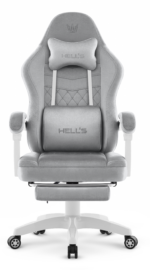 Геймерське крісло Hell's Chair HC-1015 Grey велюр - Зображення 2