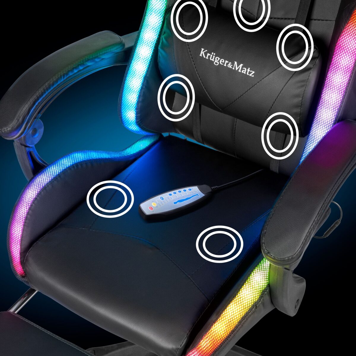 Геймерське крісло Kruger&Matz GX-150 Black RGB KM0790-BLED+ - Зображення 9