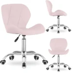 Оксамитове обертове крісло Ekspand SKY74-1A Pink