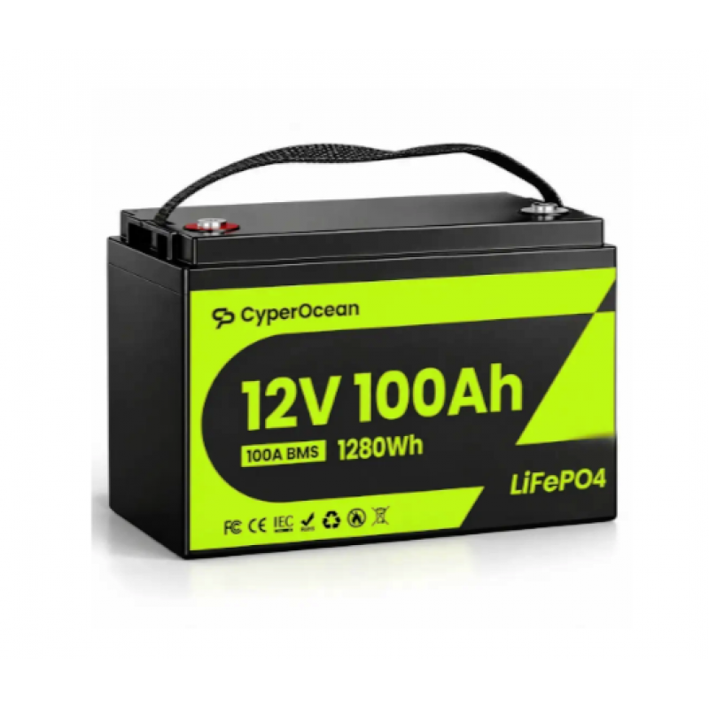 lifepo412v100ahakumuljatorcyperoceanzbms100adljasistemrezervnogozhivlennja281129-800x800-1 Акумулятор CyperOcean з BMS LiFePO4 12V/100Ah (CO12V100AH100) - Зображення 1