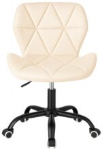 Оксамитове обертове крісло Ekspand SKY74-1A Beige - Зображення 2