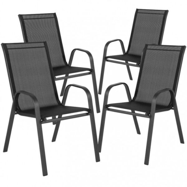 Комплект садових стільців Ekspand ZKO-S-2 Black, 4 шт